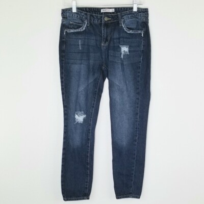 JUST FAB Distressed Crop Jeans, size 26