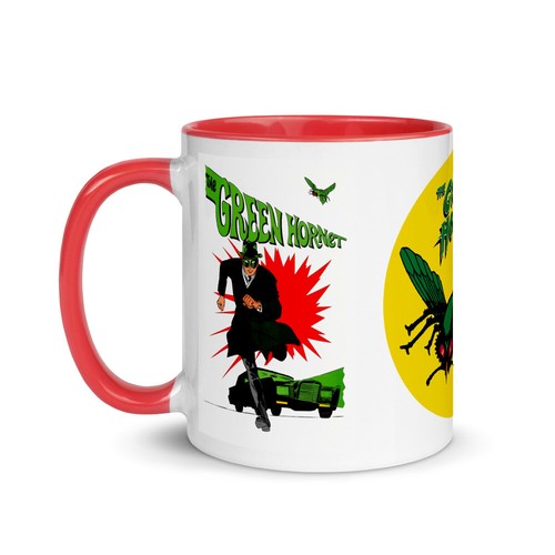 Taza de bebidas The Green Hornet (1966) con mango de color e interior - Imagen 13 de 13