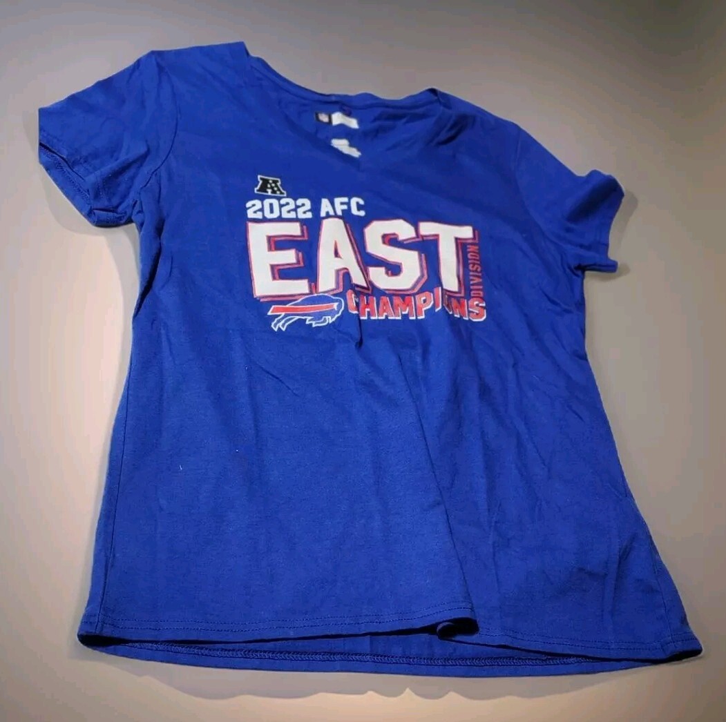 Women's NFL 2022 AFC East Division Champions Buffalo Bills Licensed Shirt  Medium