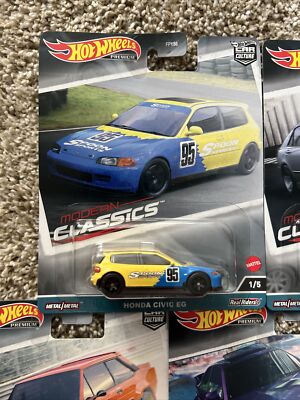 5台セット　ホットウィール　モダン クラシックス　HONDA CIVIC EG Hot Wheels Premium Car Culture Modern Classic 5 Set Honda Civic EG