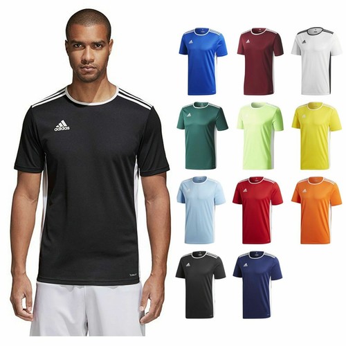 Adidas T Shirt Mens Entrada 18 Climalite Short Sleeve Top Football Size S M  L XL | eBay