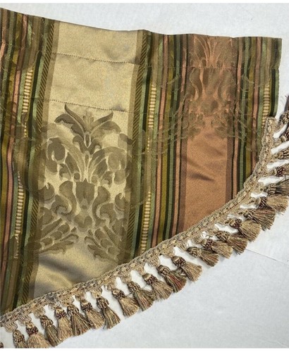 CENEFA CROSCILL “TULANE” Canela, Melocotón, Verde, Bronce Oro 40"Wx21"L - Imagen 7 de 8