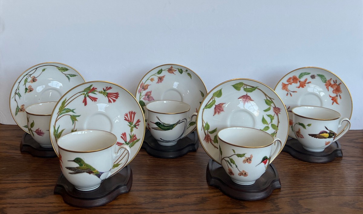 Vintage Bavarian Porcelain Hummingbirds of the World Tea Cup Vintage Bavarian Porcelain Hummingbirds of the World Tea Cup