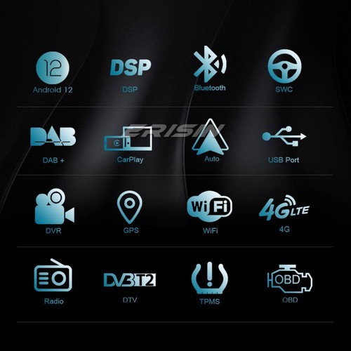 CarPlay Android 12 DSP DAB+ GPS Navi Bluetooth WiFi 4G Abnehmbar 1 DIN Autoradio - Bild 2 von 8