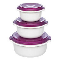 EMSA 508455 Set Round Blackberry White Polypropylene (PP) 3 pc(s) 508455