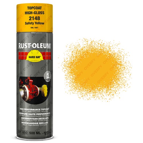 x1 UltraHigh Coverage RustOleum Safety Yellow Spray Paint Hard Hat