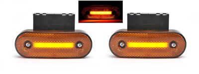 2 X Marker Lights With Direction Indicator 12/24V Marker Lamps E-Marked