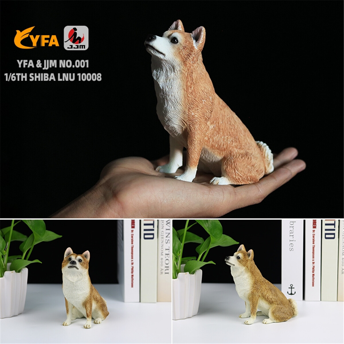 JJM 1/6 Japanese Shiba Inu Dog Akita Dog Pet Figure Animal Decor