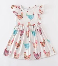 NEW Boutique Easter Chicken Girls Sleeveless Dress
