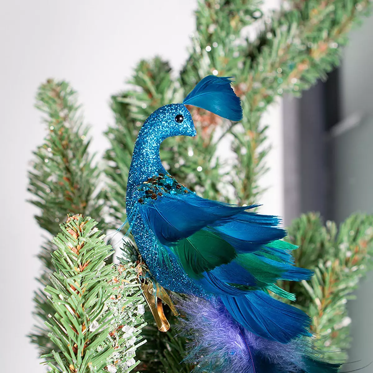 Turquoise Peacock Ornament Christmas Decorations Handmade Craft