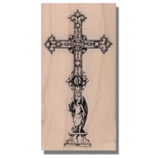 Cross Statue, RUBBER STAMP, Christian, Angel, Religious, Prayer, Religion,Easter