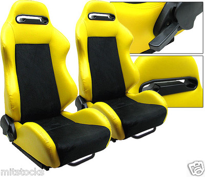 椅子 TRUCK 1 PAIR TANAKA GRAY & BLACK RACING SEATS RECLINABLE FOR ISUZU