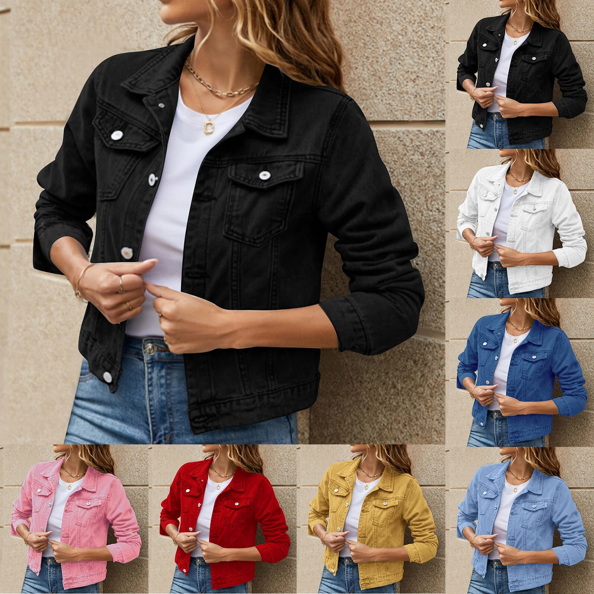 Colored hotsell jeans jacket