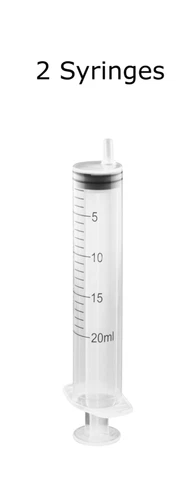 2 x 20ml Plastic Medical Disposable Luer Slip Sterile Syringes