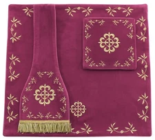 Rose Burse Maniple Chalice Veil Vestment Bolsa Manípulo Velo VMB863ARA