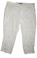 Ralph Lauren Sz 16 White Cargo Utility Pants 100 Cotton Women's EXCELLENT COND