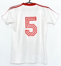 ADIDAS VINTAGE 1980'S WHITE SHIRT JERSEY #5 SIZE S ADULT