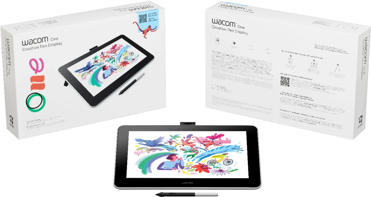 Wacom One Drawing Tablet with Screen, 13.3 Pen Display for Mac