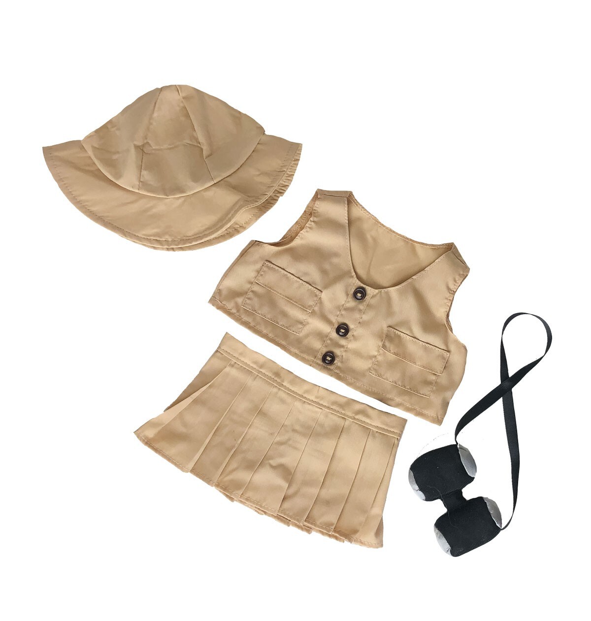 New Build Bear Girl's Safari Outfit Fits Most 14-18 Inch Stuffed Toys