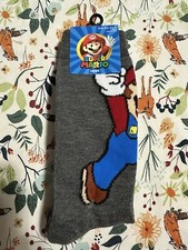 Official Nintendo Super Mario Crew Socks Brand New 2 Pairs 6.5-12