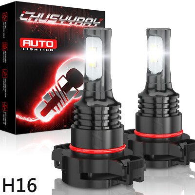 2X LED Fog Lights Bulbs 6000K For Dodge	Avenger 2010 2011 2012 Super Bright 80W