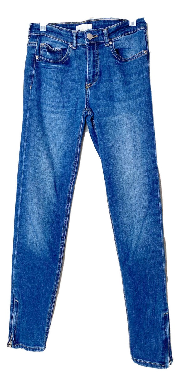 H&M Conscious Womens Size (26x26) Skinny Ankle Zipper Faded Stretch Jeans  GUC
