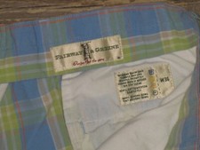 MENS FAIRWAY  GREENE WILL FIT 34 TAG 36 PLAID GOLF SHORTS VG PLAID SHORTS