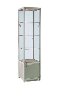 Single Door Glass Display Cabinet With Lockable Storage Swc 500 Silver