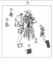 OEM Mopar Dodge Ram 1500 2019-2022 Gas Accelerator Pedal 68267286AB Genuine 