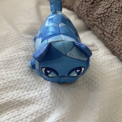 Aphmau MeeMeows Celestial Sapphire blaue Katze weiches Plüschtier 7 Zoll Wurf 4 glitzernd