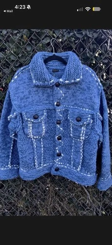 KAPITAL Wool Hand Knit Cowichan Jacket - product listing photo
