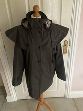 DAVID BARRY WOMENS COAT UK 10 EQUESTRIAN OUTDOOR DOG WALKING ETC OLIVE GREEN VGC