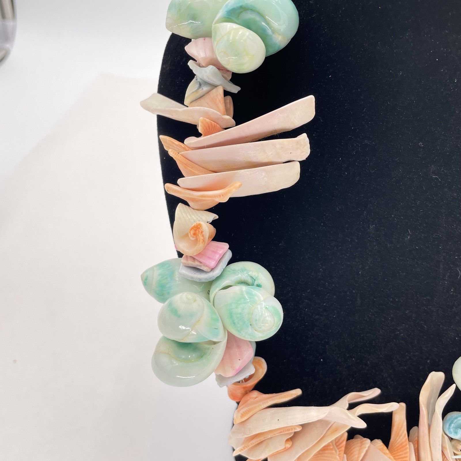 Boho Multicolor Shell Beaded Statement Necklace C… - image 2