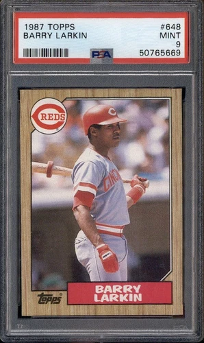 1987 Topps #648 Barry Larkin PSA 9
