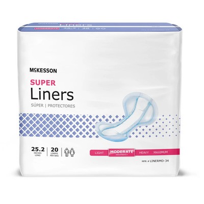 McKesson Liners, Moderate Absorbency