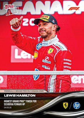 Lewis Hamilton P2 F1 Montreal GP 2026 Formula 1 Topps NOW Card 32 Presale
