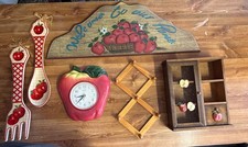 Vintage Country Apple Kitchen Decor Clock Spo...