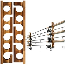 Holds up to 12 Rods Fishing Pole Rod Racks Wall or Ceiling Mounted Fishing Pole