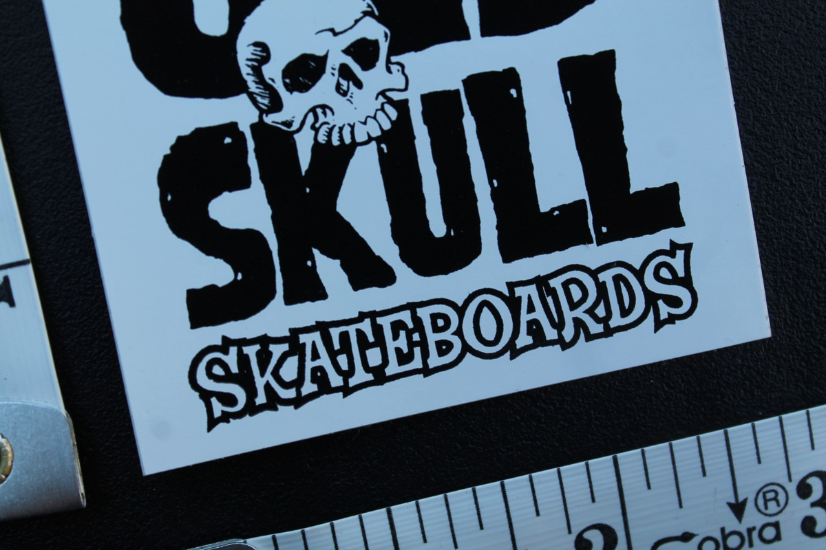 スケートボード Skull Skates Vtg Skateboard Sticker Old Skull Skateboards Punk Rock Black White Z88A Vintage
