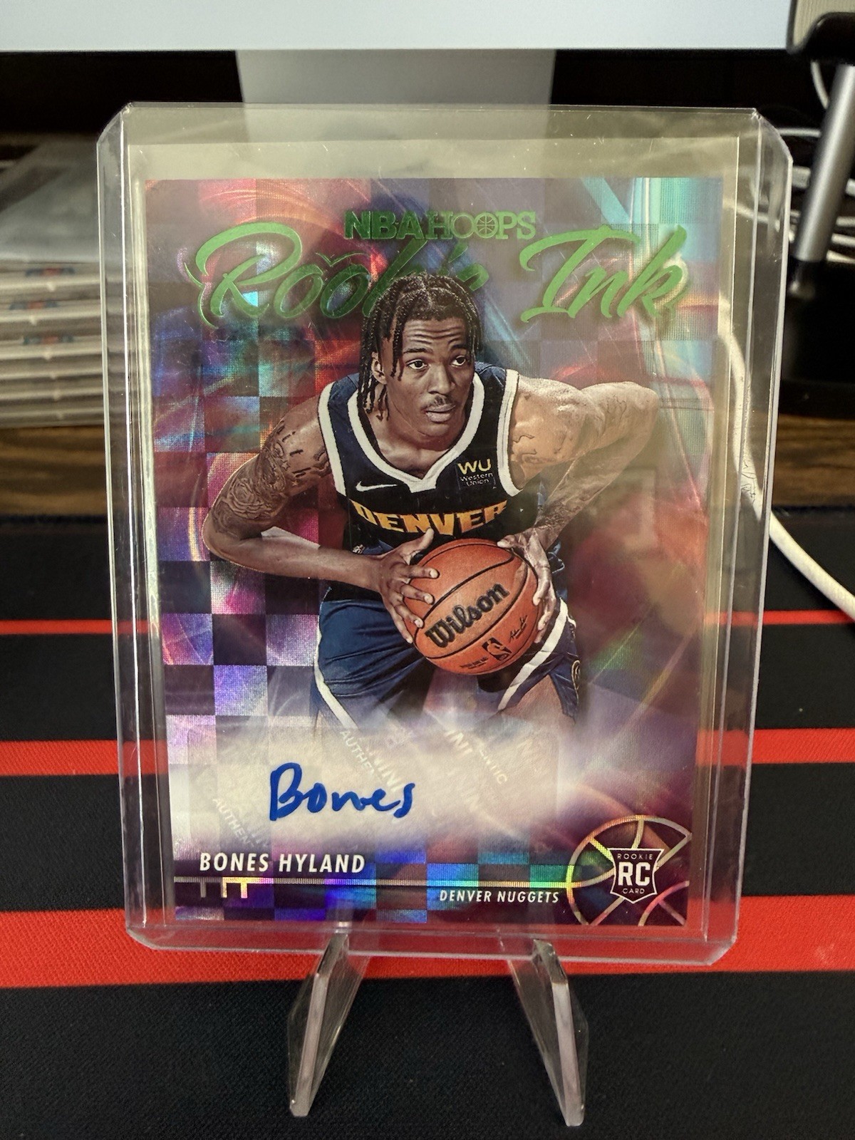 Bones Hyland 2021 Hoops #RI-NH Rookie Ink - Green Price Guide