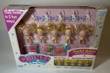 Vintage 1990 Tyco Playful Quints Moving Dolls 5 Motions Sealed, New in Box