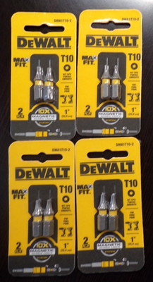 Dewalt 4pc Lot Of Dewalt MAX FIT T10 Magnetic Torx Bits Brand New