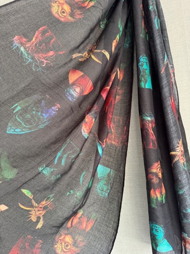 Paul Smith Mainline "Men In Black" Print Scarf Mens Brand New - Picture 12 of 18