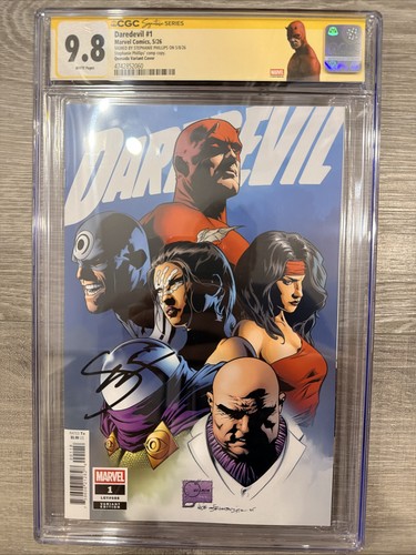 Daredevil #1 Joe Quesada 1:1000 CGC 9.8 Stephanie Phillips Comp Copy Signed