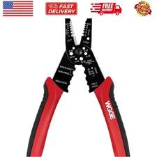 Professional 8-inch Wire Stripper/Crimping Tool, Cable Cutter/Crimper, Wiring...
