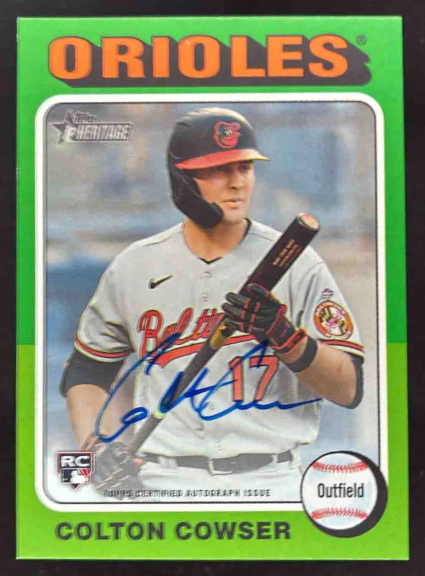 2024 Topps Heritage Real One Autographs #ROA-CC Colton Cowser RC Auto