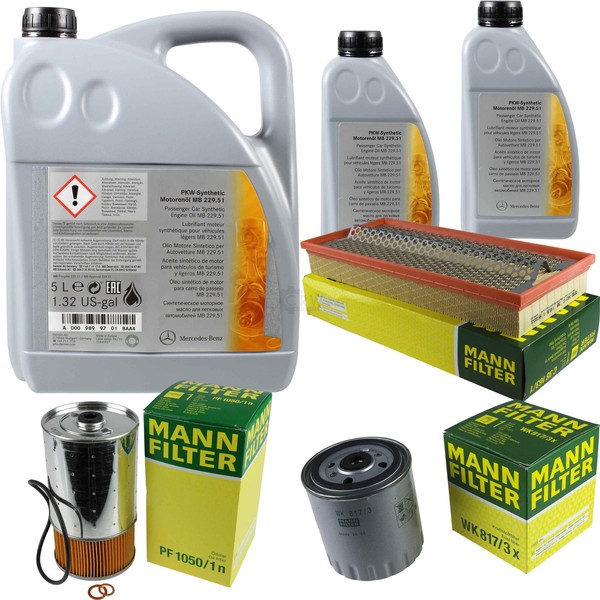Inspektionspaket 7L MB 5W-30 229.51 FüR Mercedes W124 250 D W201 S124-image