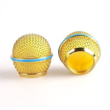 Microphone Ball Head Mesh Grill 2 PCS Gold Replacement For SM58 BETA58 Style