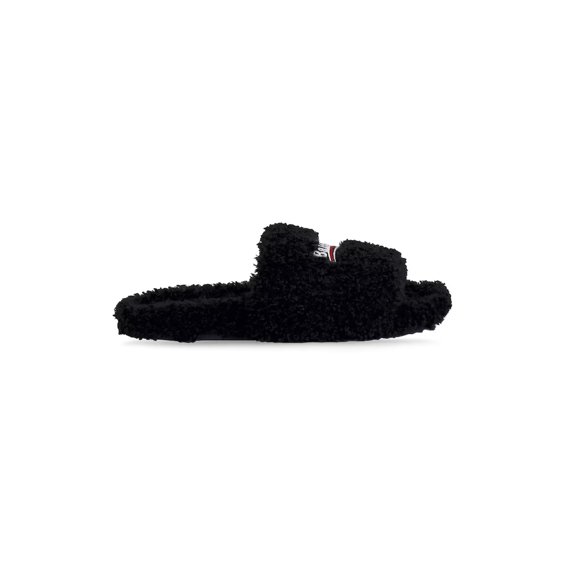 BALENCIAGA Furry $750 Women's Black Slide Sandals New & Authentic