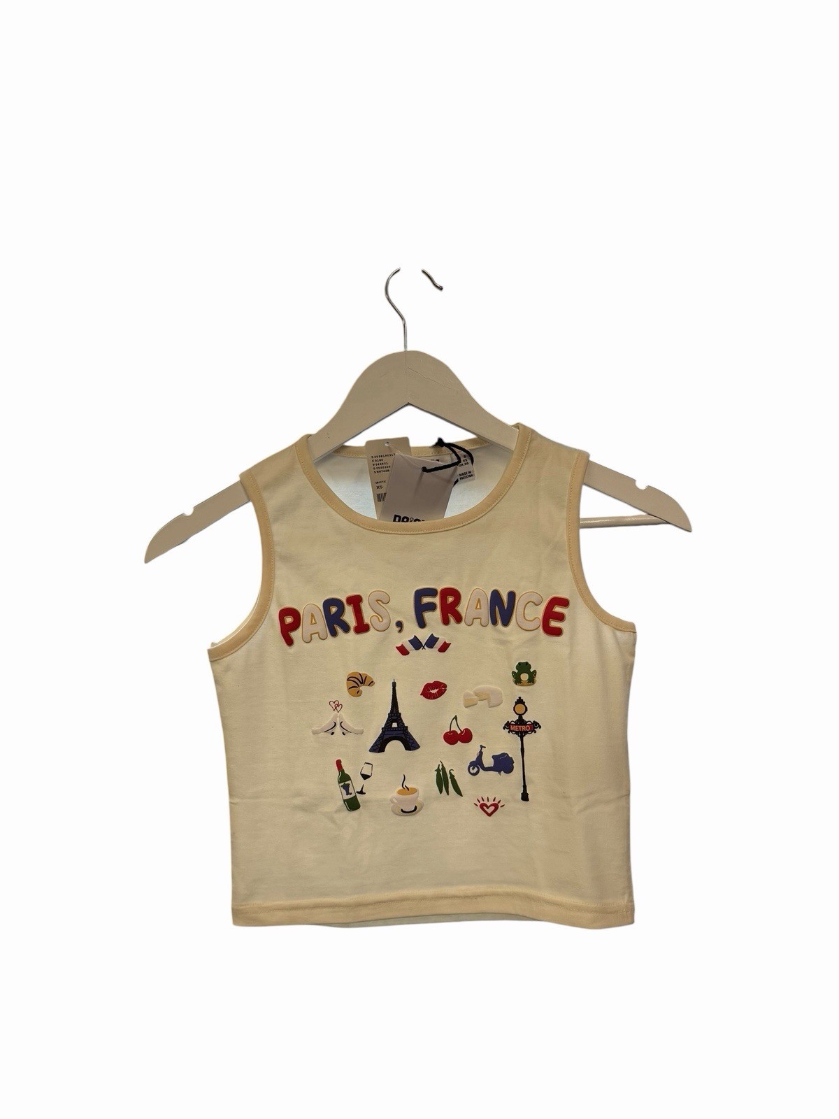 Urban Outfitters Daisy Street Vest Top Crop Paris France RRP £19 XS 6 Graphic